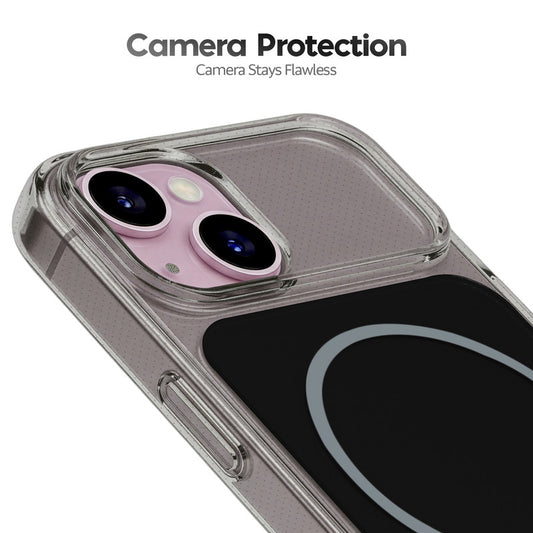 Silicone Hybrid Hard Back Cover with Wireless Charging Support for Apple iPhone 13