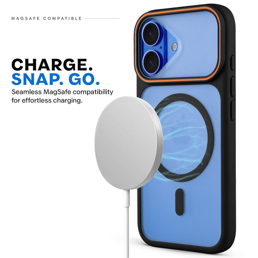 Premium MagSafe Case for Apple iPhone 16 Plus with Frosted Back, Soft Silicone Edges & Raised Camera Protection