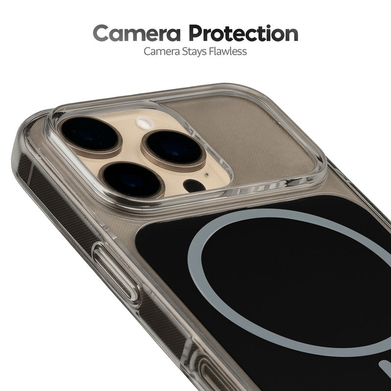 Silicone Hybrid Hard Back Cover with Wireless Charging Support for Apple iPhone 16 Pro