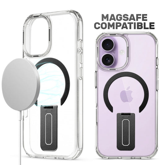 Clear Case with Kickstand & Wireless Charging Support For Apple iPhone 17