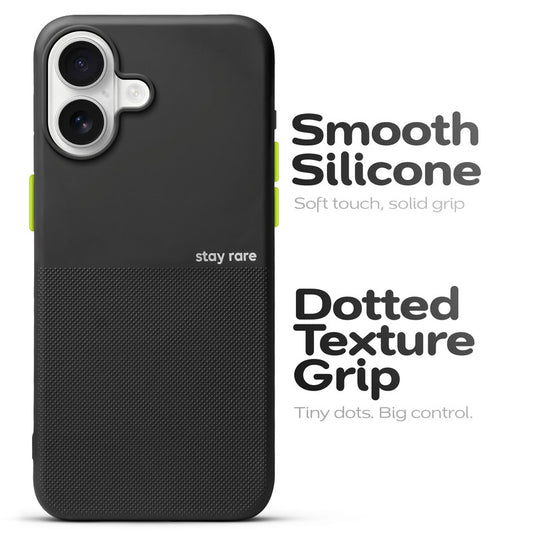 Premium Silicone Textured Case With Camera Protection & Inner Microfiber Lining Back Cover For Apple iPhone 17