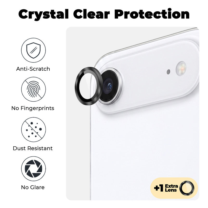 Camera Lens Protector For Apple iPhone 17 Air, HD Clear Lens Guard (2 Camera Rings)