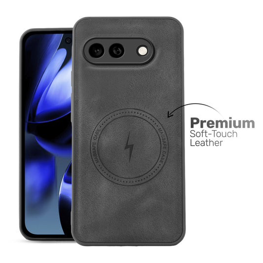 Refined PU Leather Case for Google Pixel 9A 5G , with Support for MagSafe & Wireless Accessories