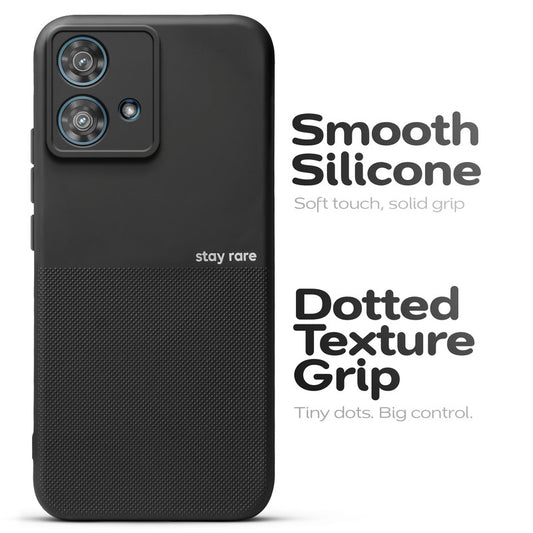 Matte Grip Silicone Case With Camera Protection & Microfiber Lining For Motorola Moto Edge 40 Neo 5G