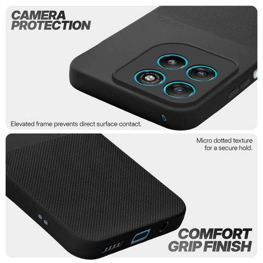 Durable Silicone Matte Back Cover with Textured Grip & Raised Camera Edges for Motorola G57 Power 5G