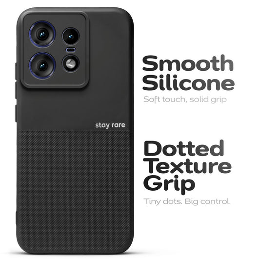 Matte Grip Silicone Case With Camera Protection & Microfiber Lining For Motorola Moto Edge 50 Pro 5G