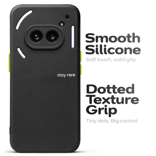 Premium Silicone Textured Case With Camera Protection & Inner Microfiber Lining Back Cover For Nothing Phone 2A