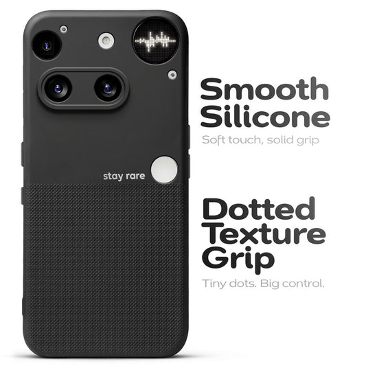 Matte Grip Silicone Case With Camera Protection & Microfiber Lining For Nothing Phone 3