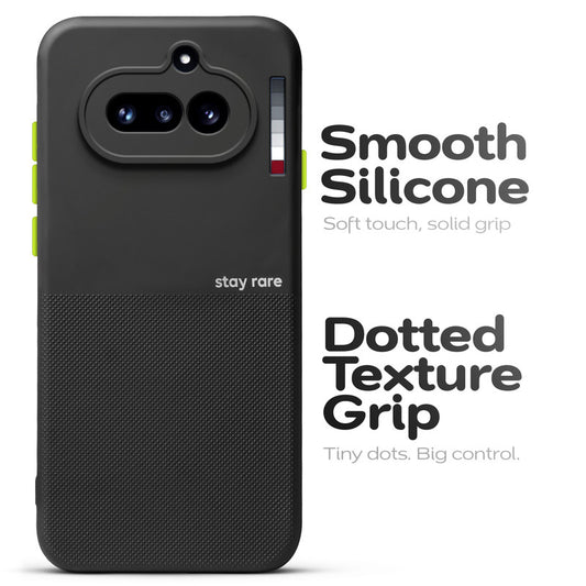 Premium Silicone Textured Case With Camera Protection & Inner Microfiber Lining Back Cover For Nothing Phone 4A 5G