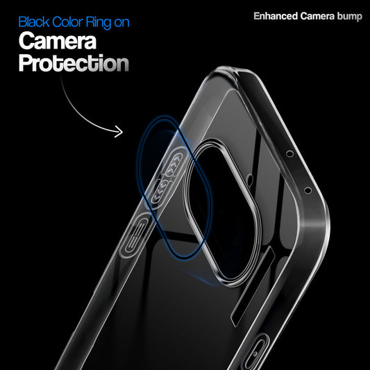 Crystal Clear Anti-Yellow Transparent Back Cover Case With Camera Ring Protection for Nothing Phone 4A 5G