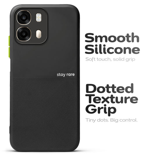 Premium Silicone Textured Case With Camera Protection & Inner Microfiber Lining Back Cover For OPPO A6 Pro 5G