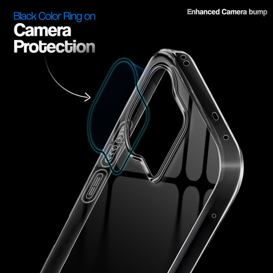 Crystal Clear Anti-Yellow Transparent Back Cover Case With Camera Ring Protection for OPPO K13 Turbo Pro 5G