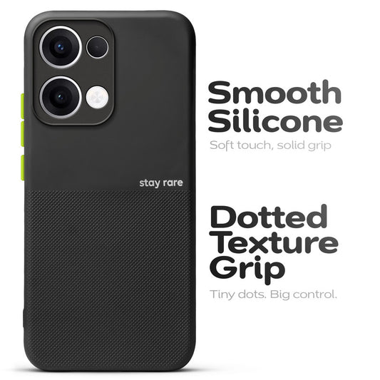Premium Silicone Textured Case With Camera Protection & Inner Microfiber Lining Back Cover For OPPO Reno 13 5G
