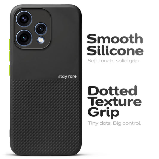 Premium Silicone Textured Case With Camera Protection & Inner Microfiber Lining Back Cover For OPPO Reno 15 5G