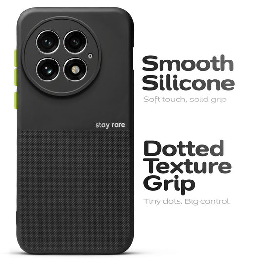 Premium Silicone Textured Case With Camera Protection & Inner Microfiber Lining Back Cover For OnePlus 13 5G
