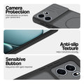 Black phone case for OnePlus Nord CE 6 5G showing camera safety edges, anti slip side grip and easy press button covers.