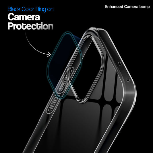 Crystal Clear Anti-Yellow Transparent Back Cover Case With Camera Ring Protection for Oppo A6 Pro 5G