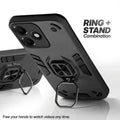 Oppo A6C 4G case with foldable ring stand for hands-free viewing in kickstand position