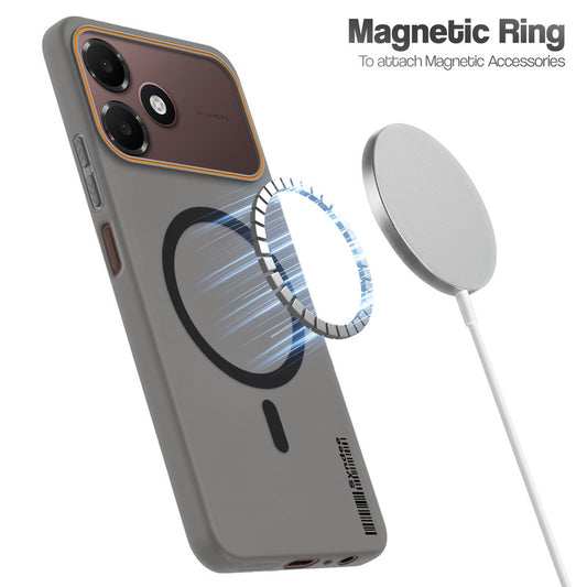 Colourful Frosted Matte With Raised Camera Protection Back Cover Case For Oppo A6C 4G