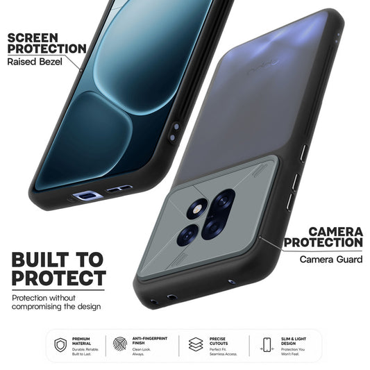 Premium Frosted Back Cover with Textured Camera Design & Metal-Look Buttons for Oppo F31 Pro Plus 5G