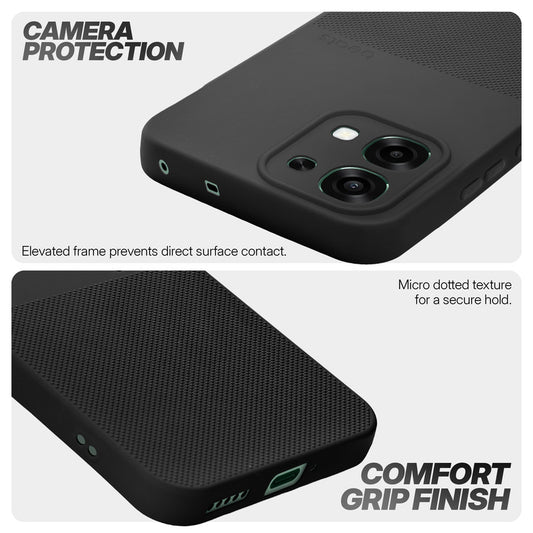 Durable Silicone Matte Back Cover with Textured Grip & Raised Camera Edges for Oppo F33 5G