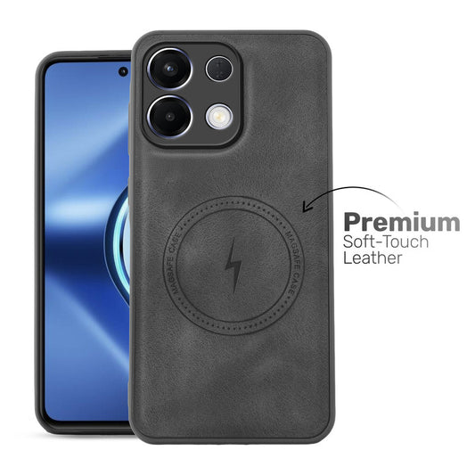 Refined PU Leather Case for Oppo K13 5G , with Support for MagSafe & Wireless Accessories