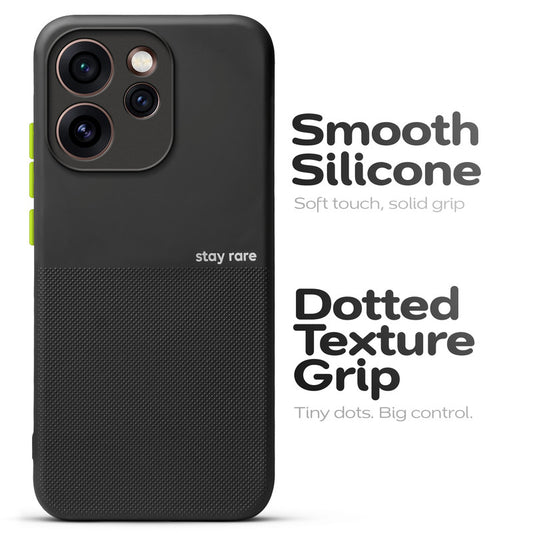 Premium Silicone Textured Case With Camera Protection & Inner Microfiber Lining Back Cover For Oppo Reno 15 Pro 5G