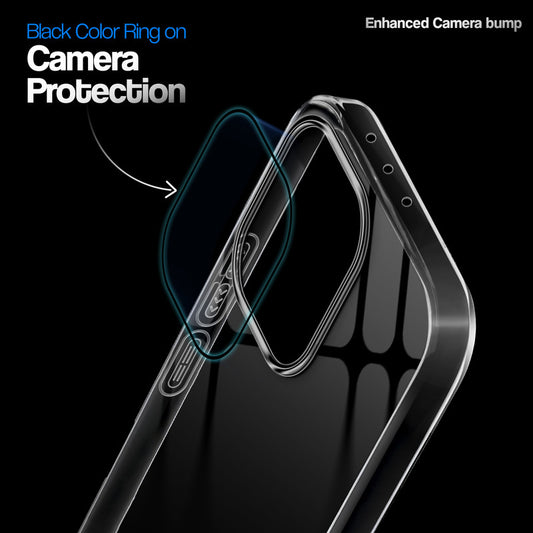 Crystal Clear Anti-Yellow Transparent Back Cover Case With Camera Ring Protection for Oppo Reno 15 Pro 5G