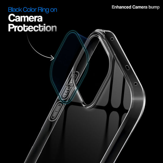 Crystal Clear Anti-Yellow Transparent Back Cover Case With Camera Ring Protection for Oppo Reno 15C 5G