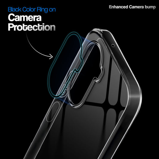 Crystal Clear Anti-Yellow Transparent Back Cover Case With Camera Ring Protection for Poco M7 Plus 5G