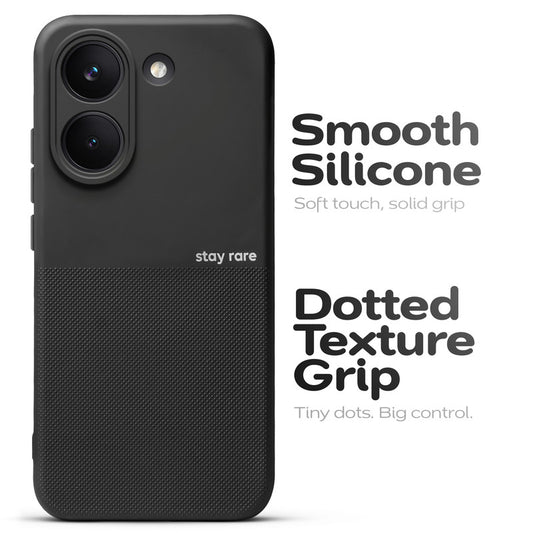 Matte Grip Silicone Case With Camera Protection & Microfiber Lining For Poco X8 Pro 5G