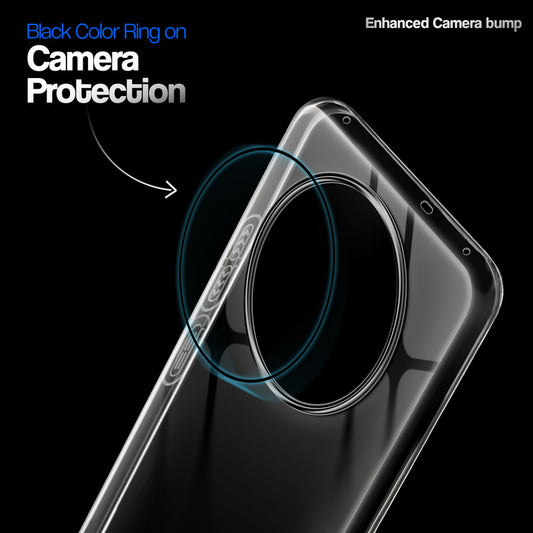 Crystal Clear Anti-Yellow Transparent Back Cover Case With Camera Ring Protection for Realme 14 Pro Plus 5G