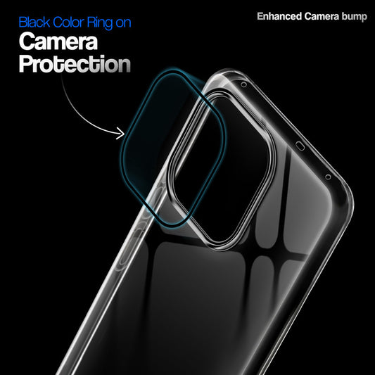 Crystal Clear Anti-Yellow Transparent Back Cover Case With Camera Ring Protection for Realme 16 Pro Plus 5G