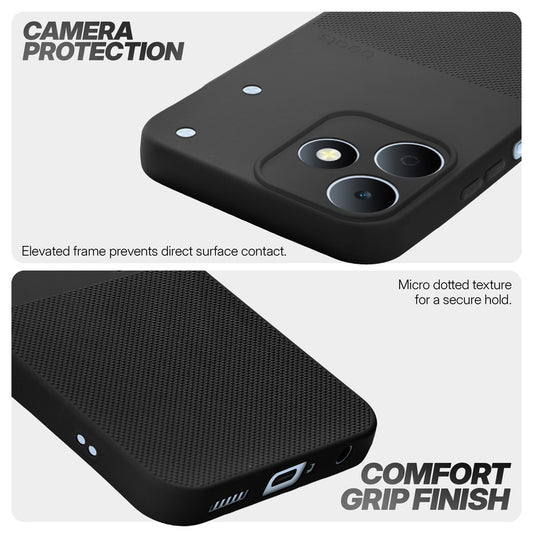 Durable Silicone Matte Back Cover with Textured Grip & Raised Camera Edges for Realme C81
