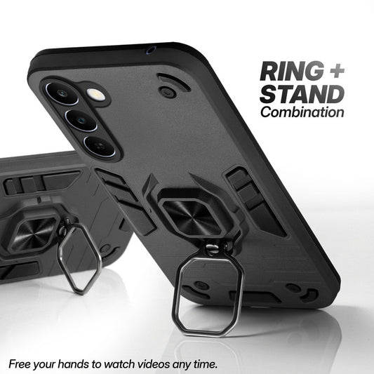 Realme C83 5G case with foldable ring stand for hands-free viewing in kickstand position