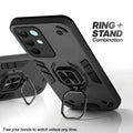 Realme Narzo 90x 5G case with foldable ring stand for hands-free viewing in kickstand position