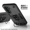 Realme P4x 5G case with foldable ring stand for hands-free viewing in kickstand position