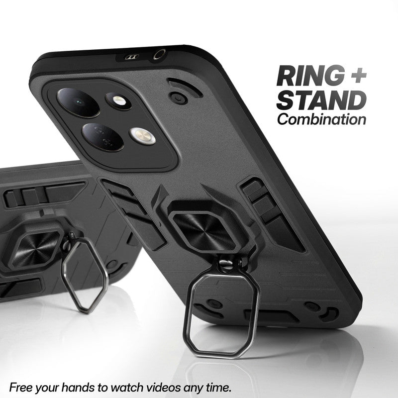 Redmi 17 5G case with foldable ring stand for hands-free viewing in kickstand position