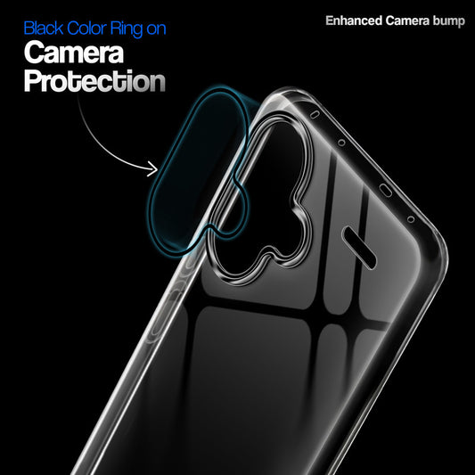 Crystal Clear Anti-Yellow Transparent Back Cover Case With Camera Ring Protection for Redmi Note 13 Pro Plus 5G