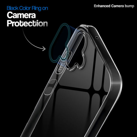 Crystal Clear Anti-Yellow Transparent Back Cover Case With Camera Ring Protection for Samsung A06 4G