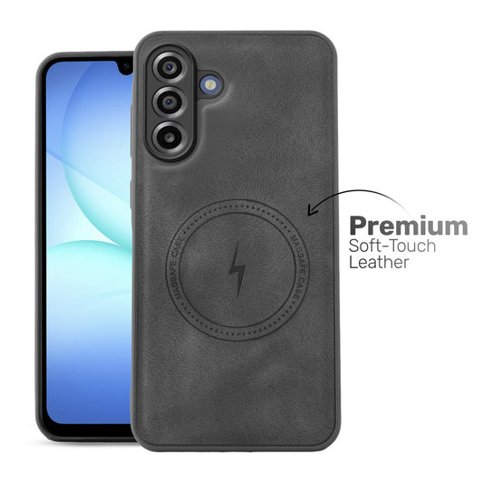 Refined PU Leather Case for Samsung A17 5G , with Support for MagSafe & Wireless Accessories
