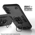 Samsung F17 5G case with foldable ring stand for hands-free viewing in kickstand position