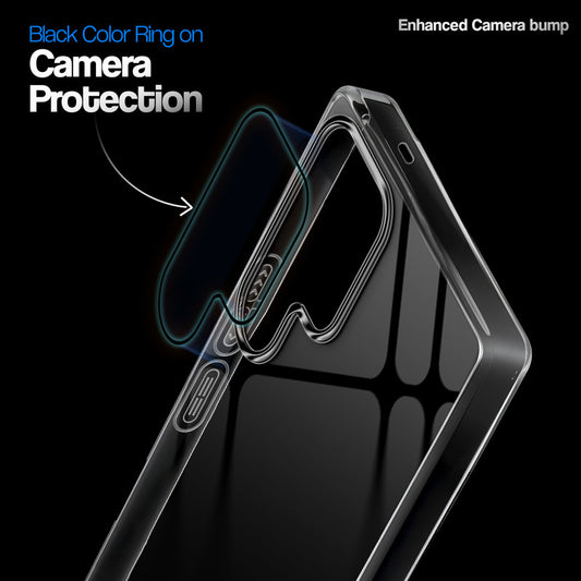 Crystal Clear Anti-Yellow Transparent Back Cover Case With Camera Ring Protection for Samsung S26 Ultra 5G