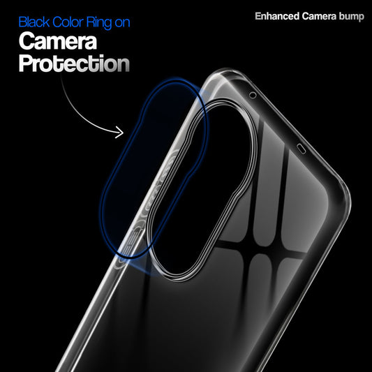 Crystal Clear Anti-Yellow Transparent Back Cover Case With Camera Ring Protection for Vivo T4 Ultra 5G