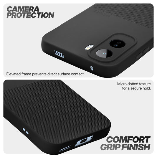 Durable Silicone Matte Back Cover with Textured Grip & Raised Camera Edges for Vivo T5 Pro 5G