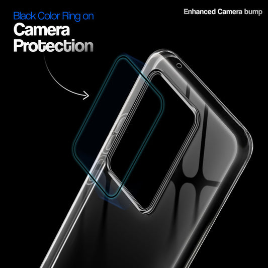 Crystal Clear Anti-Yellow Transparent Back Cover Case With Camera Ring Protection for Vivo V27 Pro 5G