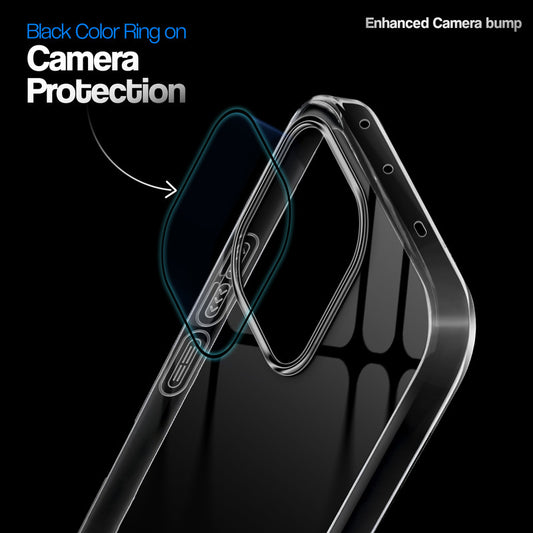 Crystal Clear Anti-Yellow Transparent Back Cover Case With Camera Ring Protection for Vivo V70 Elite 5G