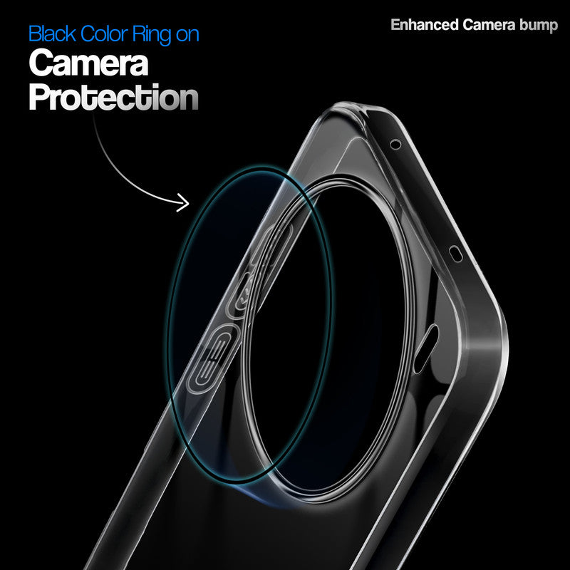 Crystal Clear Anti-Yellow Transparent Back Cover Case With Camera Ring Protection for Vivo X200T 5G