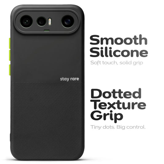 Premium Silicone Textured Case With Camera Protection & Inner Microfiber Lining Back Cover For Vivo X300 FE 5G
