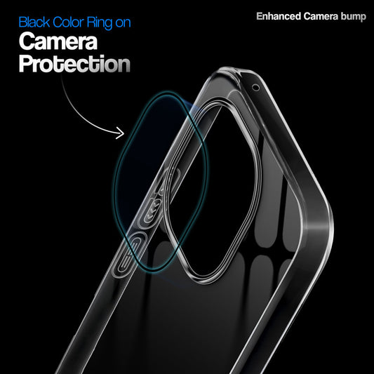 Crystal Clear Anti-Yellow Transparent Back Cover Case With Camera Ring Protection for iQOO 15 5G